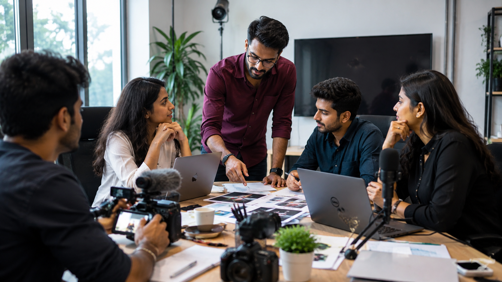 Minerdia Studio creative digital marketing team in Delhi for video production podcast production social media creatives paid ads and website design services